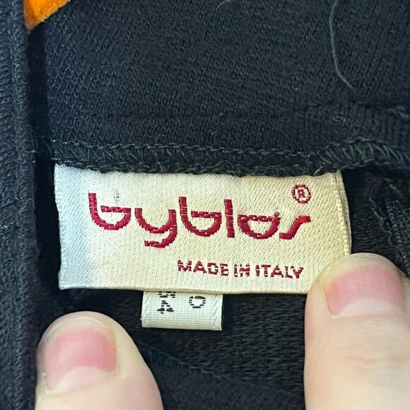 Byblos Wool Blend Black Long Sleeve Mini Dress Ribbed Mock‎ Neck Size 40 IT - Picture 5 of 9